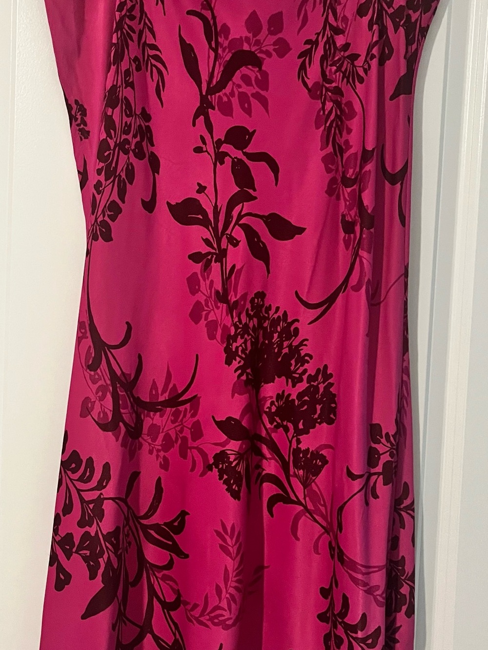 Anthropologie Fuchsia Pink Floral Maxi Skirt